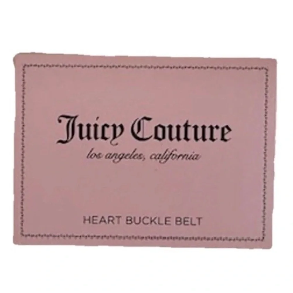 JUICY COUTURE Black BELT Gold Tone Heart Buckle NEW IN BOX L/XL
